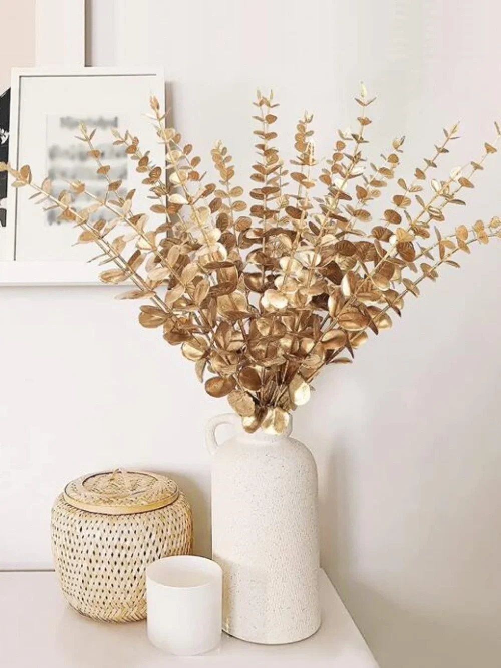 Gold Eucalyptus Faux Floral- 10 stem set NEW 🏷️